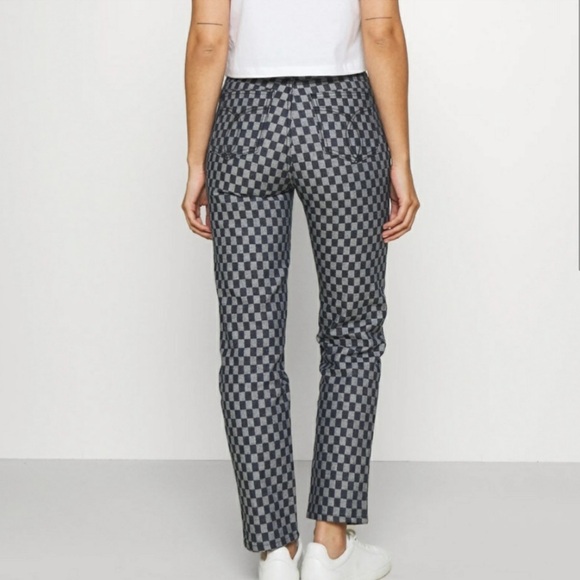 Fiorucci Checkered Y2K Straight Leg Jeans - Picture 3 of 6